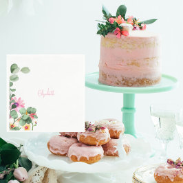 Waddle dann Schwadle Light Pink Baby Dusche Serviette