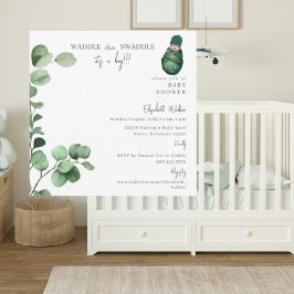 Waddle dann Swaddle Es ist eine Baby Green Baby Du Einladung