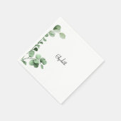 Waddle dann Swaddle Eucalyptus Baby Showdusche Serviette (Ecke)