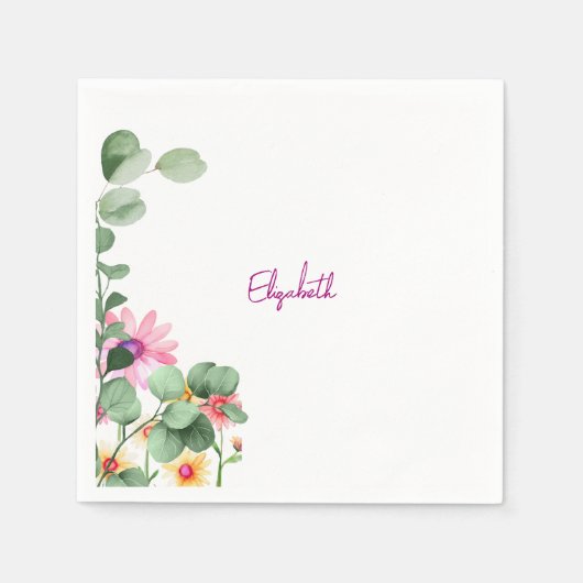 Waddle dann Swaddle Pink Baby Dusche Serviette (Vorderseite)