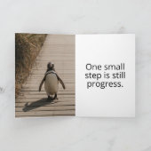 Waddle Forward With Courage Penguin Encouragement Karte (Innenseite)