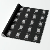 Waddle I Do ohne Sie Funny Pinguin Pun Dark BG Geschenkpapier (Ungerollt)