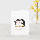 Waddle I tue ohne Sie Pinguin Valentine Karte (Gelbe Blume)