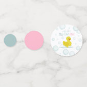 Waddle it Be Gender Reveal Gummi Duck Bubbles Konfetti (Vorderseiten)