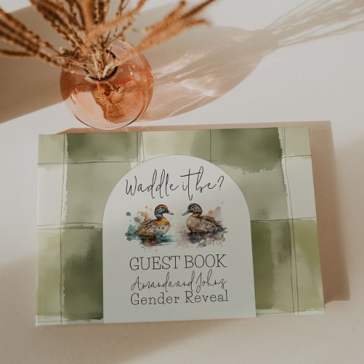 Waddle it be Mallard Duck Gender Reveal Gästebuch