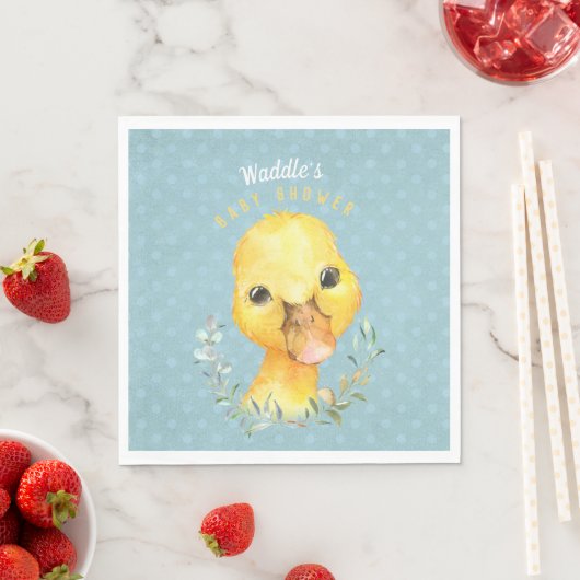 Waddle McQuackers Niedlich Duck Baby Shower Serviette (Beispiel)