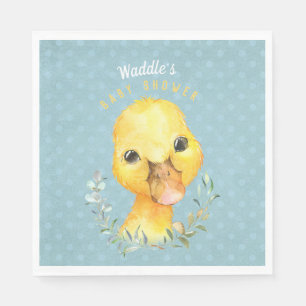 Waddle McQuackers Niedlich Duck Baby Shower Serviette