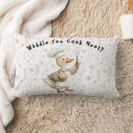 Waddle You Cook Next? Kitchen Throw Pillow Lendenkissen