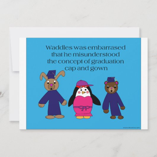 Waddles Abschluss Mistake Einladung (Vorderseite)