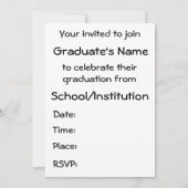 Waddles Abschluss Mistake Einladung (Rückseite)