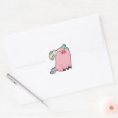 Waddles in socks quadratischer aufkleber (Umschlag)