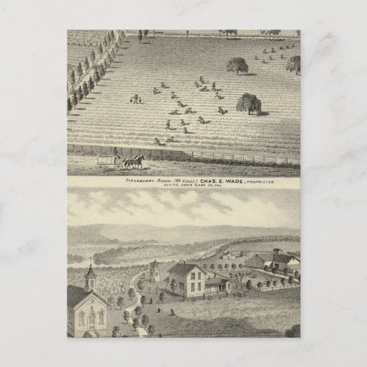 Wade ranch, Wohnsitz Weller Postkarte (Vorderseite)