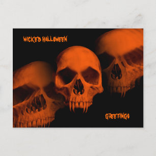 Wadi Halloween-Schädel Postkarte