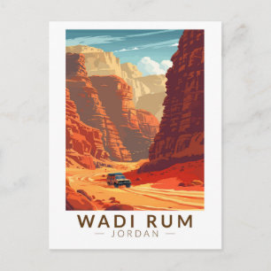 Wadi Rum Jordan Reise Kunst Vintage Postkarte