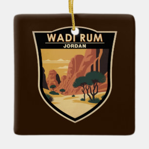 Wadi Rum Jordan Reisen Vintag Keramikornament