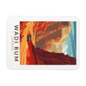 Wadi Rum Jordan Reisen Vintag Magnet (Horizontal)