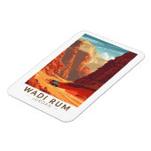 Wadi Rum Jordan Reisen Vintag Magnet (Linke Seite)