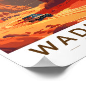 Wadi Rum Jordan Reisen Vintag Poster (Ecke)