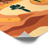 Wadi Rum Jordan Reisen Vintag Poster (Ecke)