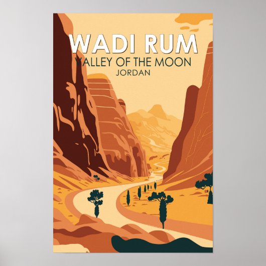 Wadi Rum Jordan Reisen Vintag Poster (Vorne)