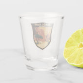 Wadi Rum Jordan Reisen Vintag Schnapsglas (Rückseite)