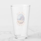 Wadi Rum Jordan Retro Distressed Circle Glas (Rückseite)