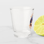 Wadi Rum Jordan Retro Distressed Circle Schnapsglas (Links)