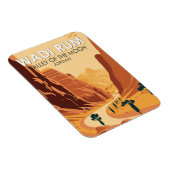 Wadi Rum Jordan Travel Art Vintage Magnet (Rechte Seite)
