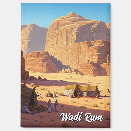 Wadi Rum Jordan Travel Magnet (Vorderseite)