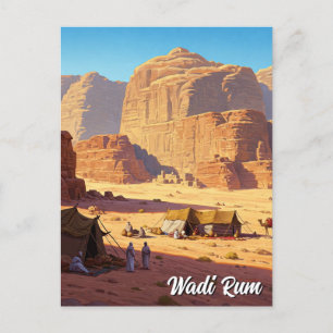 Wadi Rum Jordan Travel Postkarte