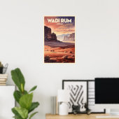 Wadi Rum Jordan Vintage Reise Poster (Heimbüro)
