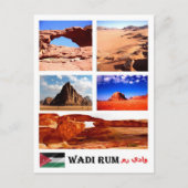 Wadi Rum - Mondtal - Jordanien - Mosaik - Postkarte (Vorderseite)