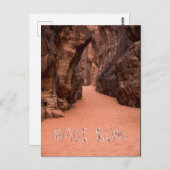 Wadi Rum, Rote Wüste in Jordanien Postkarte (Vorne/Hinten)