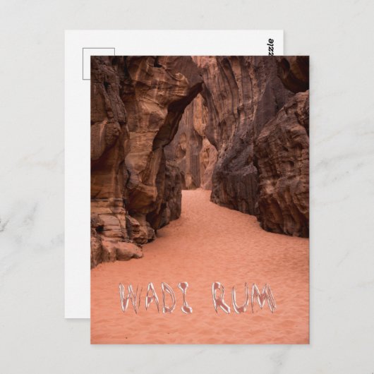 Wadi Rum, Rote Wüste in Jordanien Postkarte (Vorne/Hinten)