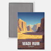 Wadi Rum Travel Magnet (Vorderseite/Rückseite)