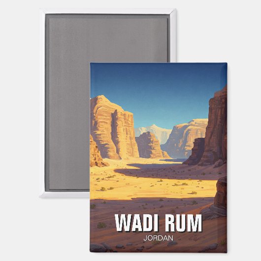 Wadi Rum Travel Magnet (Vorderseite/Rückseite)
