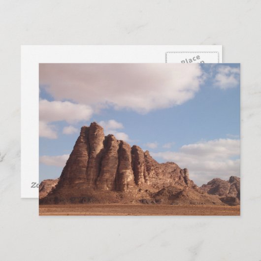 Wadi rum Wüste Postkarte (Vorne/Hinten)