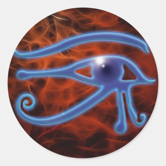 WADJET Ägyptische Kunstkleber Runder Aufkleber (Vorderseite)