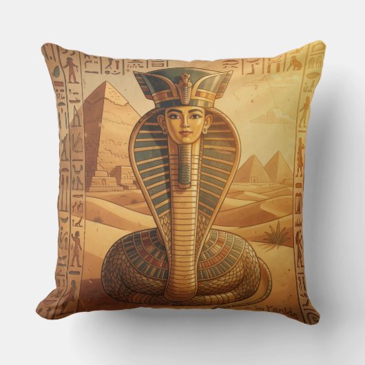 Wadjet – Ägyptische Schlangengöttin´4 Kissen (Vorderseite)