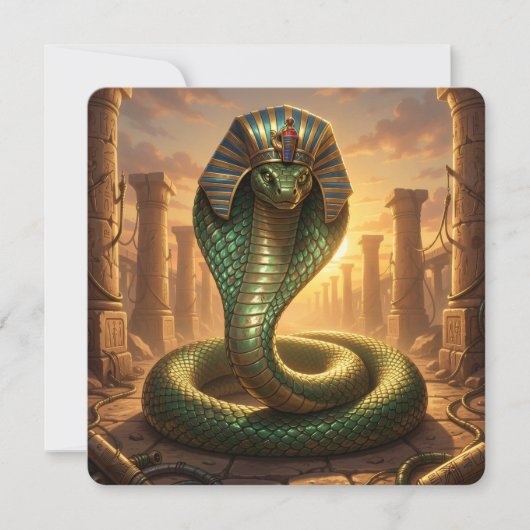 Wadjet – Ägyptische Schlangengöttin´6 Feiertagskarte (Vorderseite)