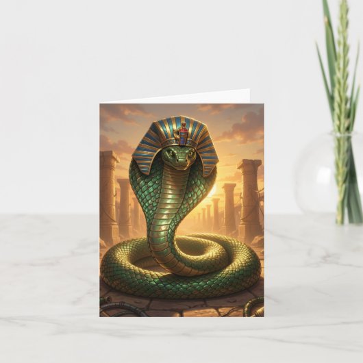 Wadjet – Ägyptische Schlangengöttin´6 Feiertagskarte (Vorderseite)