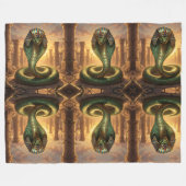 Wadjet – Ägyptische Schlangengöttin´6 Fleecedecke (Vorderseite (Horizontal))