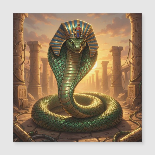 Wadjet – Ägyptische Schlangengöttin´6 Magnetkarte (Vorderseite)