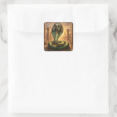 Wadjet – Ägyptische Schlangengöttin´6 Quadratischer Aufkleber (Tasche)