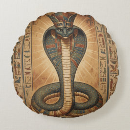 Wadjet – Ägyptische Schlangengöttin´7 Rundes Kissen