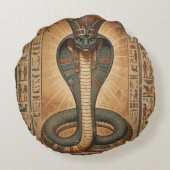 Wadjet – Ägyptische Schlangengöttin´7 Rundes Kissen (Rückseite)