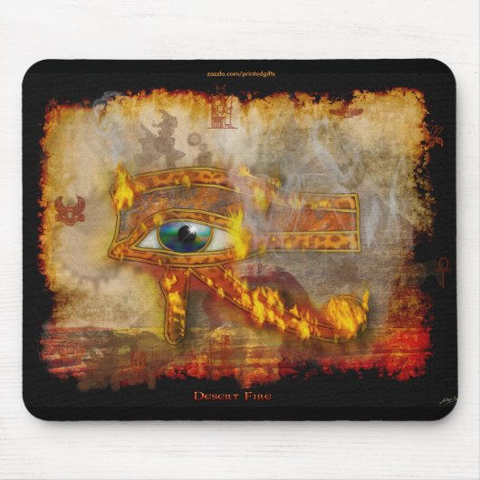 Wadjet, Auge des Horus Sacred Ägyptische Art Mouse Mousepad (Vorne)