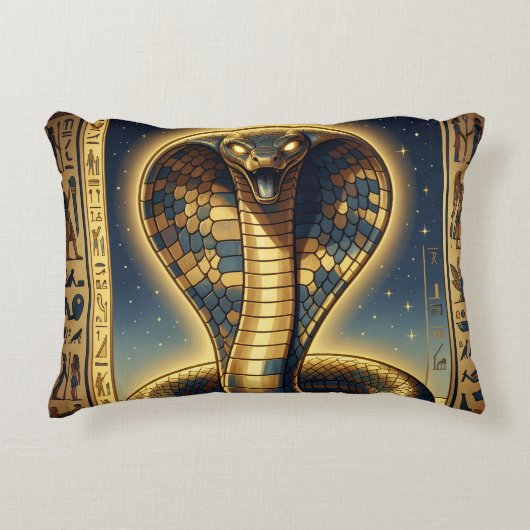 Wadjet – Egyptian Cobra Goddess´3 Dekokissen (Vorderseite)