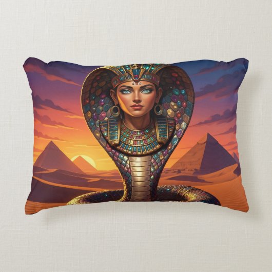 Wadjet – Egyptian Cobra Goddess´7 Dekokissen (Vorderseite)