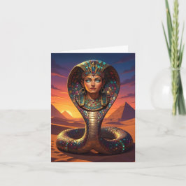 Wadjet – Egyptian Cobra Goddess´7 Feiertagskarte